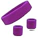 Kenz Laurenz Sweatband Set Cotton Sports Headband Terry Cloth Wristband Moisture Wicking Sweat Absorbing Head Band Athletic Exercise Basketball Wrist Sweatbands and Headbands