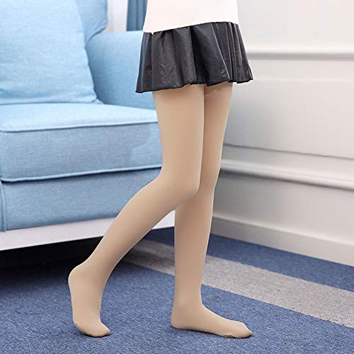 Ehdching Pack of 3 Kids Toddler Girls Baby Soft Microfiber Ballet Dance Tights Velvet Stockings Pantyhose (M(4-6y), 3 pack Light Suntan) - Thumbnail 5