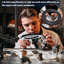 5X & 10X Magnifying Glass with Light and