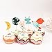 Finduat [48 Pack] Space Party Decoration Cupcake Toppers Rocket Themed Spaceship Outer Space Dog Cupcake Toppers Party Aliens Cake Decorative