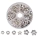 Pandahall 180pcs Tibetan Style Alloy Flower Bead Caps 7-10mm Metal Petal Beads Spacers for Jewelry Makings Hole: 1-2mm Anti Spacers for Jewelry Makings 7-10mm in Diameter Antique Silver TIBE-JP0002-AS