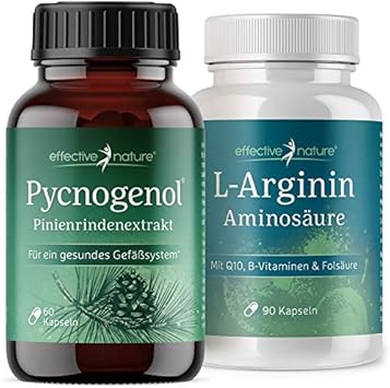 Effective Nature L Arginine And Pine Bark Extract Pycnogenol Powerpack For Men High Dose Enough For 2 Months With Zinc For A Normal Testosterone Level Amazon De Drogerie Korperpflege