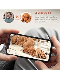 Cámara de seguridad KAMTRON HD IP WiFi Cámara inalámbrica para mascotas con detección de movimiento de audio bidireccional en la nube