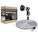 TheFitLife Flexible Metal Garden Hose - 25/50/75/100 FT 304 Stainless Steel Water Hose with Newest Spray Nozzle and Solid Metal Fittings, Lightweight, Kink Free, Durable and Easy to Store (125 Feet)