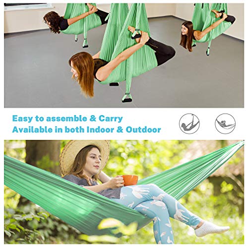 Gonex Aerial Yoga Swing Set, Trapeze Hammock Sling, Antigravity