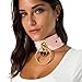 Natreon Handmade Heart Padlock Wide Choker Necklace for Women Fetish Leather Collar Jewelry