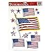 Paper Magic 7-Sheets Window Clings - American Flags
