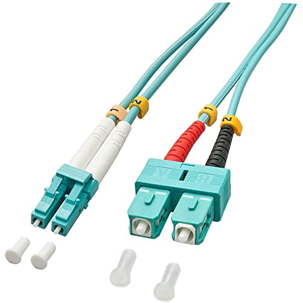 Lindy 46392 Ethernet Fiber Optic Duplex Cable LC/SC OM3 3 m Blue