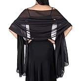 Ladiery Chiffon Shawl Wraps for Women Evening Dresses, Elegant Soft Sheer Shawls for formal dressy Bride Wedding
