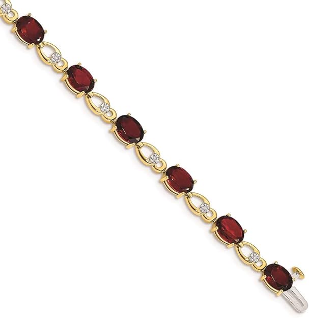14ct Yellow Gold Bracelet, 7" Amazon.co.uk Jewellery