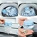 HYHP Reusable Washing Machine Floating Lint Mesh Bag Washing Machine Hair Net Pouch (6 Pieces, Blue & Pink)