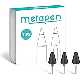 Metapen Tips (3pcs, Black) - Only Compatible with Metapen Stylus Pen M1 / M2 for Surface and G1 for Chromebook with USI Suppo