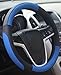 Mayco Bell Car Steering Wheel Cover 15 Inches Comfort Durability Safety (Black Blue)