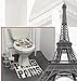 EVIDECO 6500417 Cafe Paris Printed Bathroom Floor Trash Can Waste Bin 4.5-liters/1.2-gal