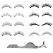 Wleec Beauty 80 Pairs False Eyelash Pack Eyelashes Set, 10 Pairs Strip Lashes Each Style/8 Style