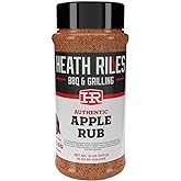 Heath Riles BBQ Rub - Apple Seasoning, Champion Pitmaster Recipe, Legendary Rubs For Smoking & Grilling, 80+ BBQ Championships, 12 oz.