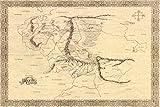 Map Of Middle Earth The Lord Of The Rings Nice Silk Fabric Cloth Wall Poster Print (36x24inch)