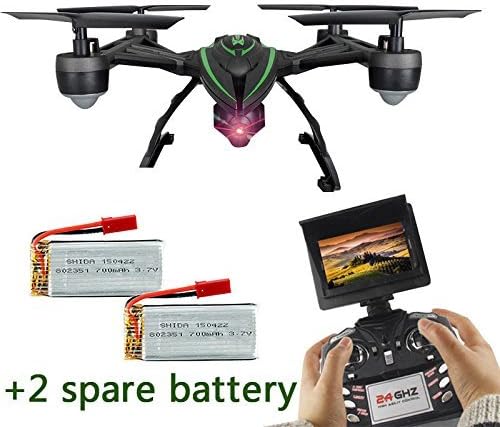 LIDI 5.8G FPV drone, 2.0MP HD real-time camera, high hold mode, headless mode, intelligent return to headless mode, 3D flip, with 2 batteries