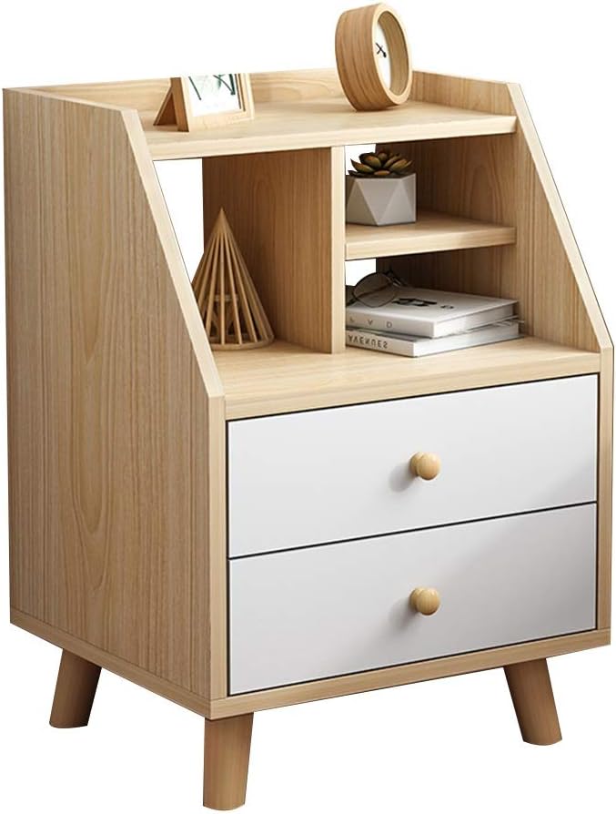 Amazon Com Hanshan Bedside Table Bedroom Nightstand End Table Storage Cabinet Solid Wood Side Table Sofa Table Sturdy And Durable 3 Color 15 X 13 X 20 Inch Color A Furniture Decor