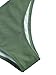 SweatyRocks Women's Sexy Bikini Set Solid Color Off Shoulder Bandeau Two Piece Swimsuit Green M