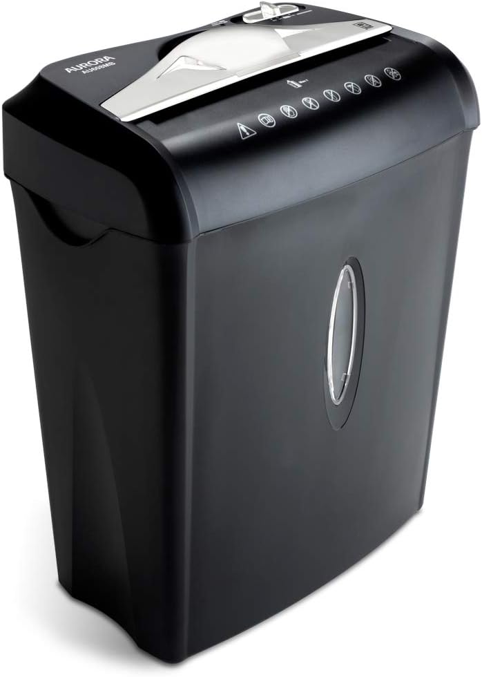 Aurora AU875XA Paper and Credit Card Shredder with 3.7-Gallon Wastebasket, 8-Sheet Cross-Cut with Basket: Electronics