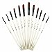 Paint Brushes Set - 24 Pcs - Nylon Bristles with Plane Wooden Handle, Professional Artist Painting Supplies, Suitable for Watercolor, Oil, Acrylic Painting