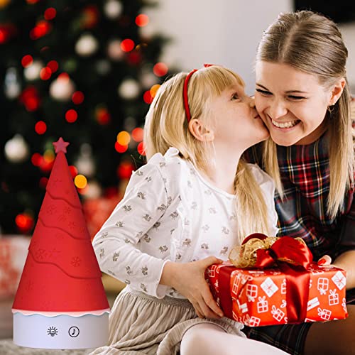 Nalezuns Nachtlicht für Kinder,Weihnachtsbaum Silikon nachtlicht mädchen, LED 7 Farben Fernbedienung Nachtlampe, Kinderzimmer Deko Spielzeug Schlaflichter baby nachtlicht Geburtstagsgeschenk