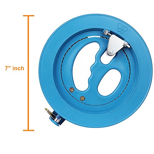 HappyToy Kite Reel Winder Kite String Handle Reel [Lock-on] with Line - 1000ft Durable String (Solid Blue) - Thumbnail 3
