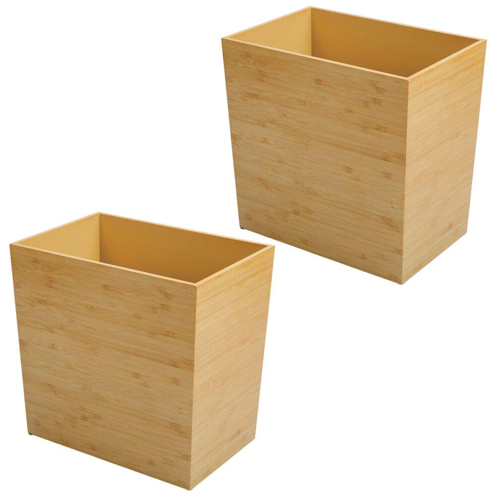 Mdesign Rectangular Narrow Wood Trash Ca Buy Online In Dominica At Desertcart