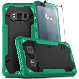 Zizo Proton 2.0 Series Compatible with Samsung Galaxy S8 Plus Case Military Grade Drop Tested with Tempered Glass Screen Protector Green Black
