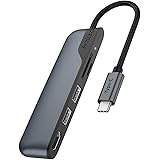 USB C Hub 5-in-1 USB C to HDMI Adapter with SD MicroSD Card Reader and 2 USB3 Ports Compatible with MacBook Pro After 2016 Ma
