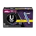 U by Kotex Click Compact Tampons, Regular Absorbency, Unscented, 1 Box of 50 Tampons