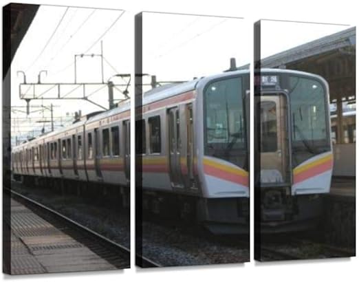 Amazon Co Jp 電車 鉄道 乗り物 列車 通勤 通学 ビジネス 交通 公共 公共交通 駅 観光 旅 新潟県 新発田 新発田駅 白新線 E129系 Jr Jr東日本ポスター パネル 現代壁の絵 壁掛け 部屋飾り 背景絵画 壁アート 完成品 3枚セット すぐ飾る
