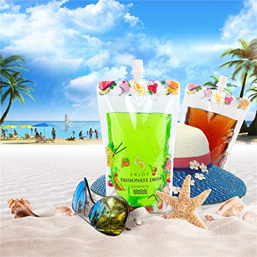 GENNISSY 20PCS Travel Plastic Flask Cruise Kit - Premium Sneak Alcohol Runner Concealable Flasks to Smuggle Liquor Rum Cocktails Spirits Wine Booze Gift (20 x12OZ) - Thumbnail 2