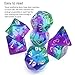 DND Dice Set,7-Die Polyhedral Dice Compatible Dungeons Dragons(D&D) Pathfinder Role Playing Game(RPG) MTG Tabletop Aurora Series Dice (Purple Aurora)