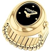 COACH Sammy Women's 2H Quartz Ring Watch - Jewelry-Inspired Design with Stretch Band, Fits Multiple Sizes -Gift for Her 18mm