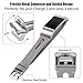 Maledan Bands Compatible for Fitbit Charge 2, Slim Genuine Leather Band Replacement Accessories Strap for Fitbit Charge 2, Women Men, Large, Gray