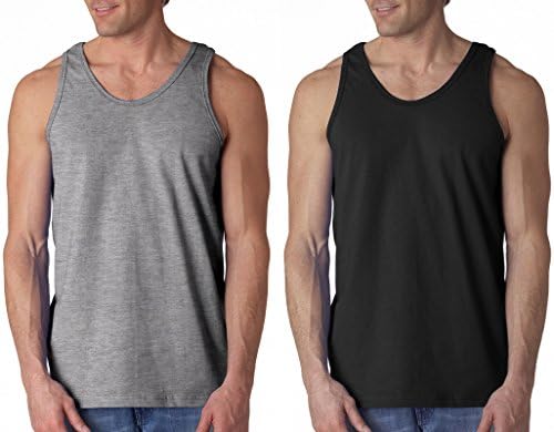 Casual Basic Men's 100% Pre-Shrunk Cotton Workout Muscle Tank Tops - Pack Deal