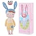 SKM Stuffed Doll Toy Bunny Girls Baby Angela Plush Doll 14 inch Soft Cuddly Kind Rabbit Doll for Baby Kids - Birthday Gifts, Kid's Sleeping Partner, MeToo X, Yellow