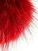 LITHER Genuine Raccoon Fur Pom Pom Puff Ball Car Keyring/Bag Purse Charm (red)