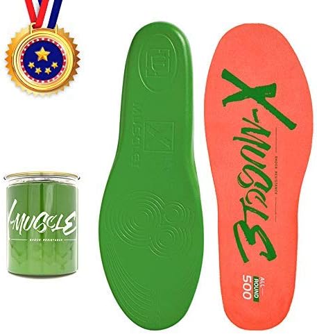 X-MUSCLE インソール 超衝撃吸収 中敷き 全足裏の振動緩和 疲れない 強力抗菌消臭通気 生分解 足底筋膜炎と足の痛み緩和 男性用 女性用
