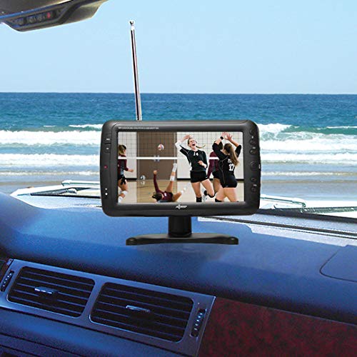 Portable TV 9" Battery Powered Widescreen LCD Small TV AXESS TV1703-9 with ATSC Digital Tuner 2 Antennas, USB/SD Card & Headphone Inputs, AV Inputs & Full Func. Remote. Mini TV for Car, RV, Outdoor - Thumbnail 5