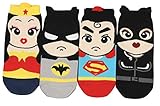 Women's Cute Heroes Cool Socks (Cute Heroes 4-Pack),One Size