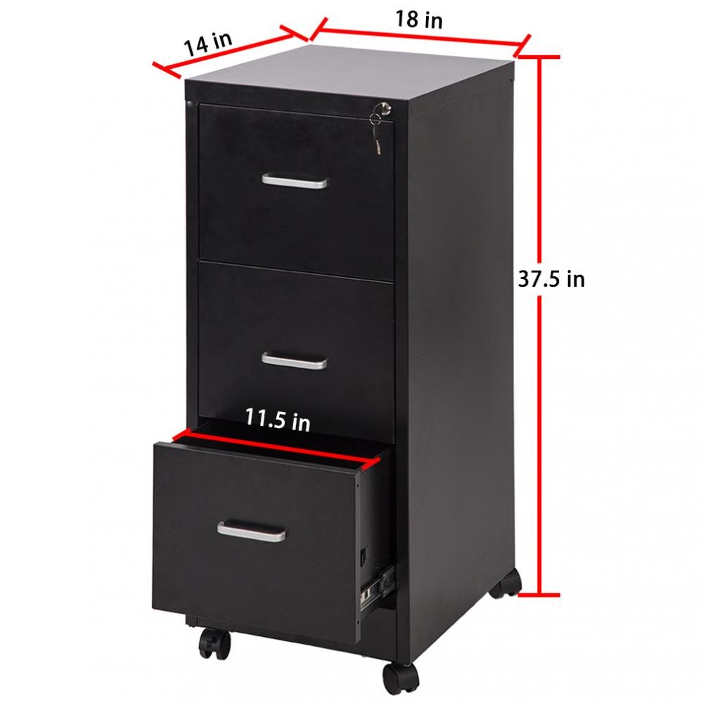 3 Drawer Letter File Full Suspension 18 Wide Filing Cabinet W Lock 4 Wheels Bestmassage Kitchen Dining Cjp Org In