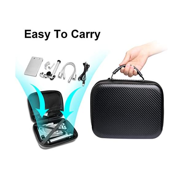 Jiusion Ständer mit 2 Lampen aus Aluminiumlegierung, universell verstellbar, professioneller Standhalter, Tischhalterung für max. 3,5cm Durchmesser USB-Digital-Mikroskop-Lupe, Lupe Kamera – Bild 4