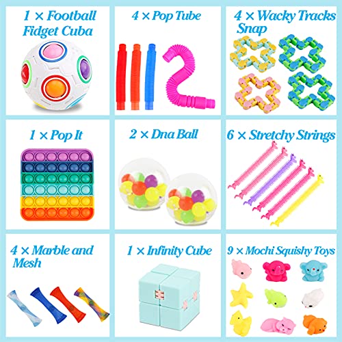 32 Pack Fidget Sensory Toy Set it, Adhd Relieves Stress and Anxiety