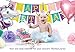 Unicorn Party Supplies Decorations Kit- Unicorn Happy Birthday Banner Glitter with Unicorn Horn Headband Foil Balloons Pom Poms - Pin The Horn On The Unicorn Game Birthday Party Favors