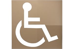 Kcgani 2 Pcs 39.4" Handicap Parking Stencil Kit, Reusable Cardboard Handicap Stencil Parking Lot Stencils, Handicap Symbol St
