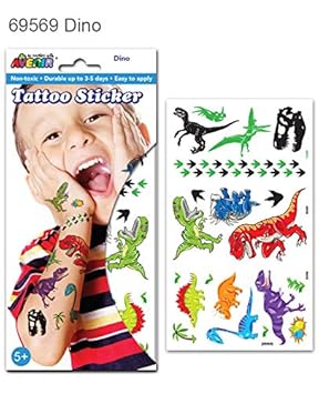 Avenir- Tatuaje Grande Dinosaurios, Color Coloreado