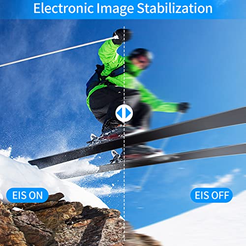 Jadfezy Action Camera 4K 60FPS with EIS AntiShake, WiFi and Remote